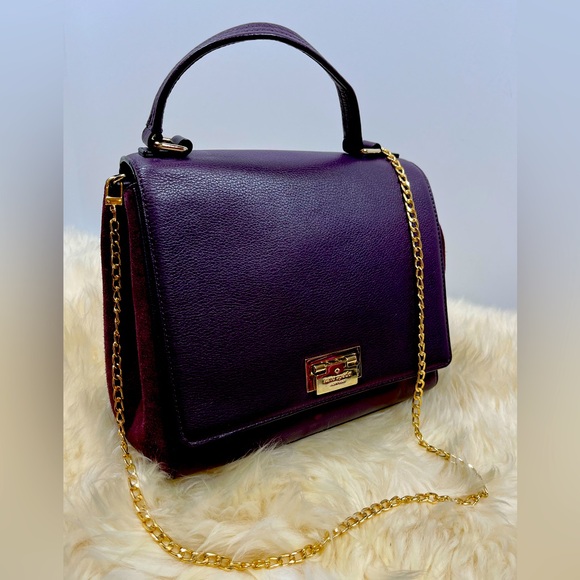Kate Spade Limited Edition Magnolia Park Laurel Shoulder Crossbody Moody Plum